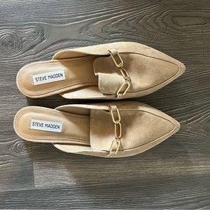 Steve Madden Faraway Chain Mule - Tan Suede